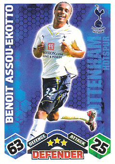 Benoit Assou-Ekotto Tottenham Hotspur 2009/10 Topps Match Attax #291